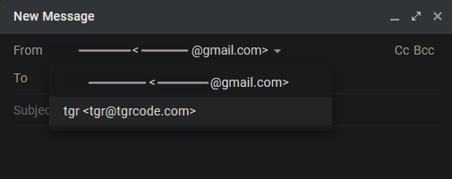 Send mail under custom email